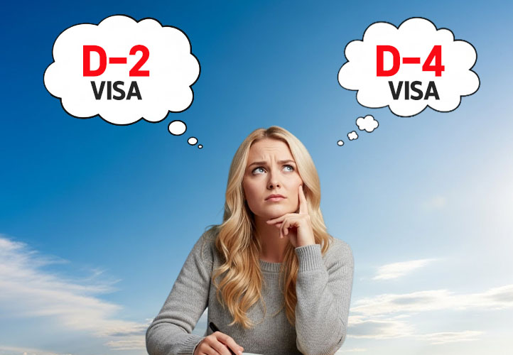 d 2 vs d 4 visa korea